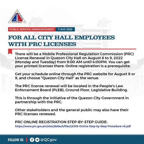FOR ALL CITY HALL EMPLOYEES WITH PRC .